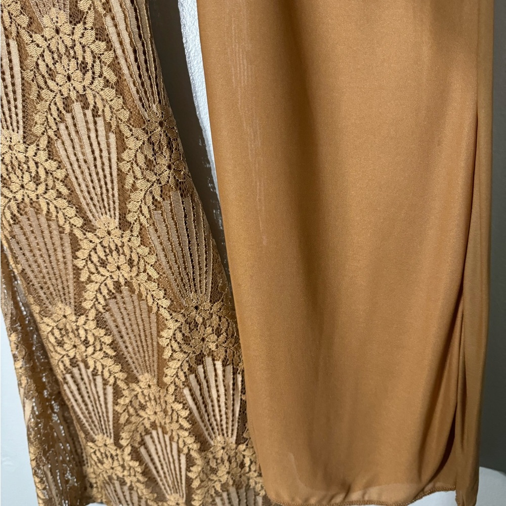 Brown Patterned Wide-Leg Pants - Picture 5 of 6